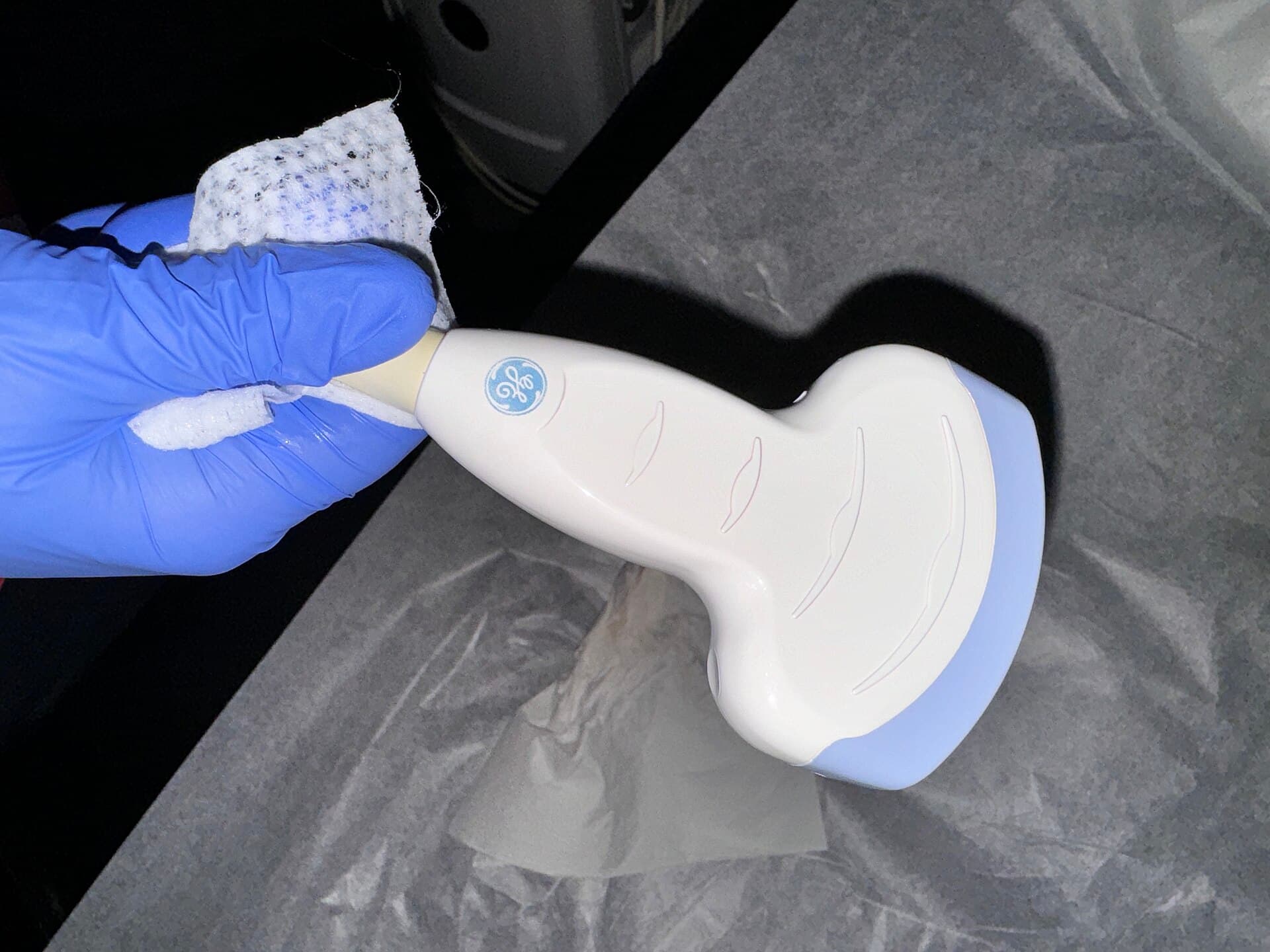 A medical ultrasound linear-array transducer